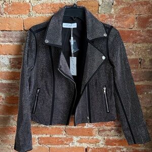 Petal & Pup Crystal studded moto Jacket